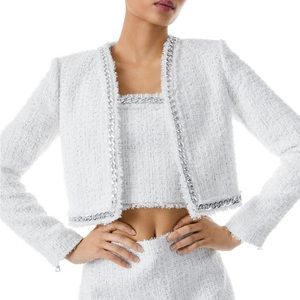 Alice + Olivia Zeta Cropped Jacket with Tank Size 6